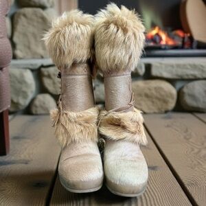 Tecnica Skandia Vintage Italian Fur Snow Boots | UK 6 / US 8
